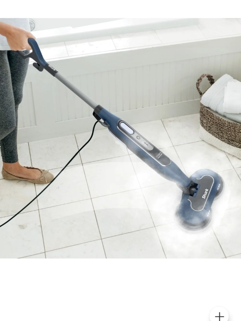 Shark Blue Steam Spin Mop with Replacement Pads